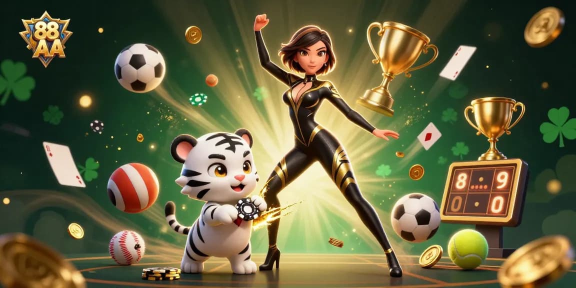 Experience thrilling gaming with 88 AA, featuring a captivating scene of sports action and dramatic effects.