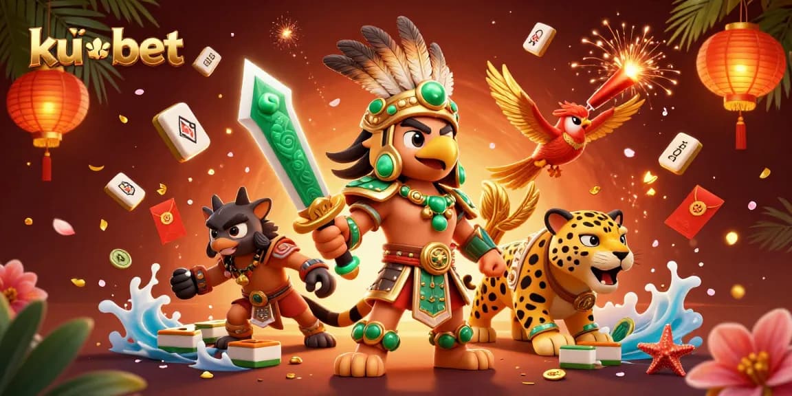 Experience the excitement of ku bet with dynamic warriors and festive elements.