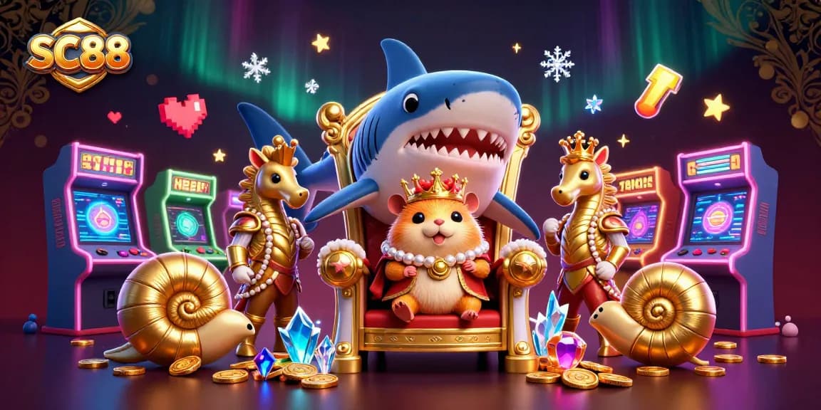 Experience thrilling entertainment at SC88 with a hamster king leading a vibrant casino adventure.