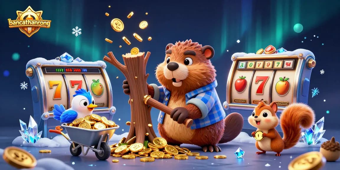 bancathanrong awakens slots excitement with a beaver, bird, and squirrel winning coins.