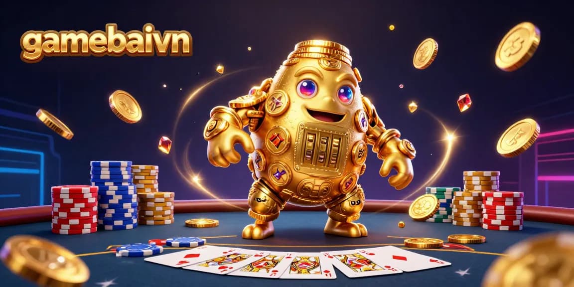 Engage in poker strategy with gamebaivn at vibrant tables featuring colorful chips and golden coins.