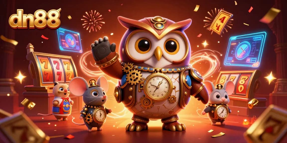 Spin the reels at dn88 with dynamic slots and playful characters in a magical casino.