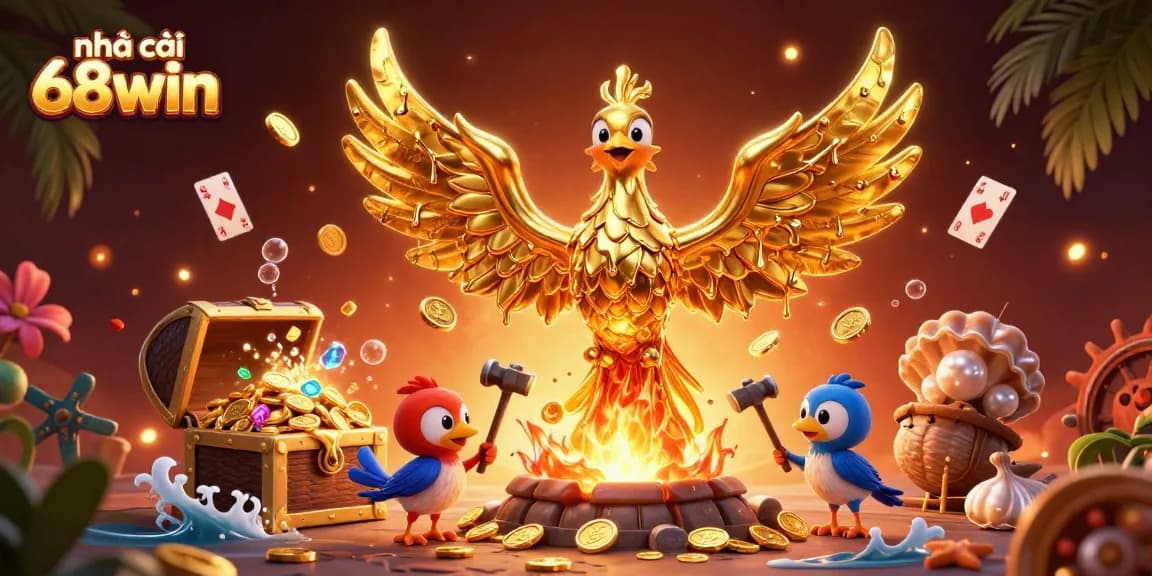 Experience thrilling action at nhà cái 68win with vibrant gameplay elements and golden treasure.