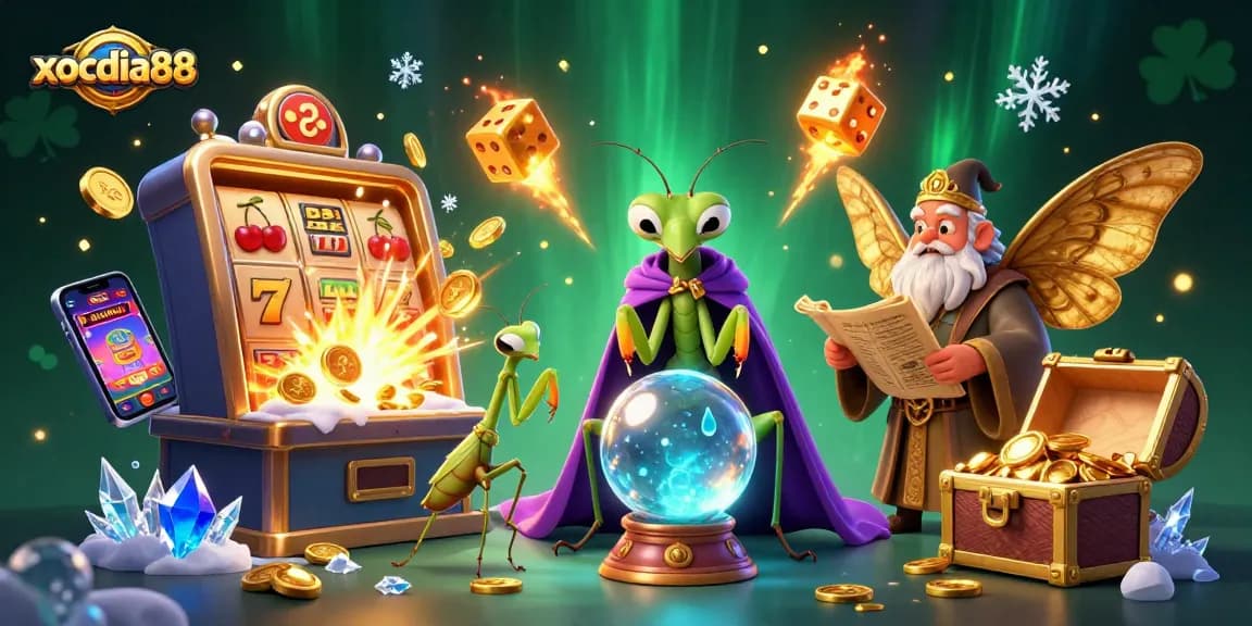 Xocdia88 captivates with its 3D casino scene featuring engaging characters and vibrant gaming elements.