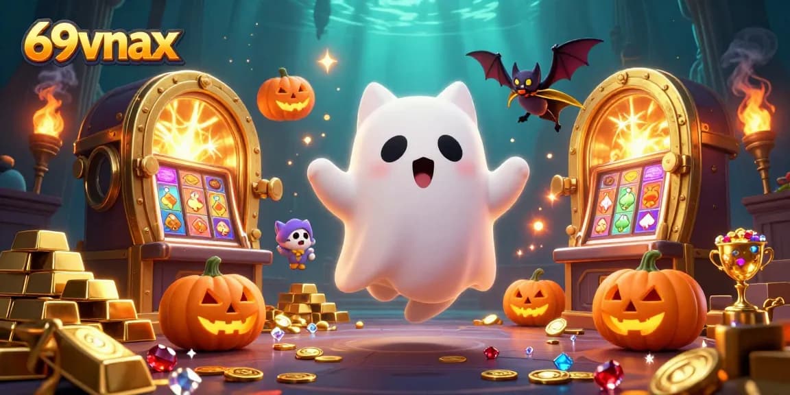 Win huge at 69vnax with glowing treasures in a haunted casino adventure.