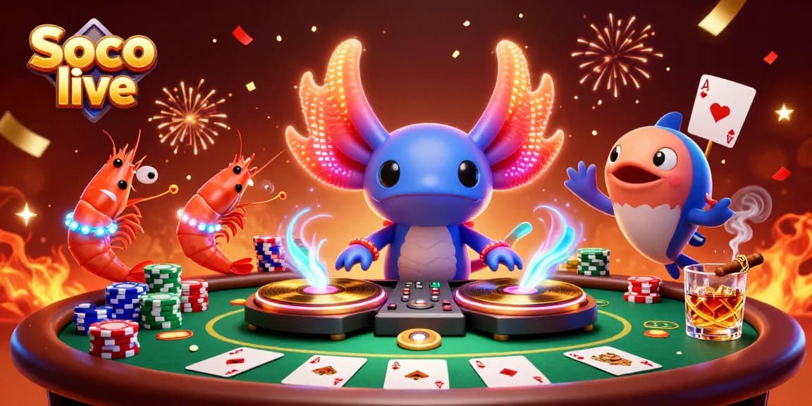 Experience the thrill of Soco live with vibrant characters and dynamic gambling elements.