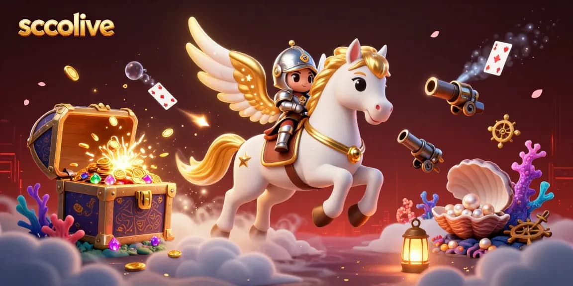 Experience the thrill of socolive live betting with a knight and celestial horse amidst vibrant casino elements.