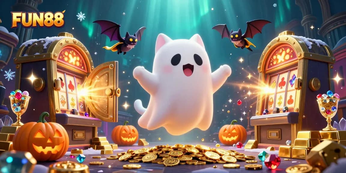Play exciting games at FUN88 in a vibrant, haunted casino filled with treasures.