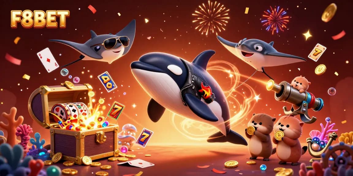 Engage with F8BET’s thrilling online slots, featuring vibrant characters and exciting gameplay elements.