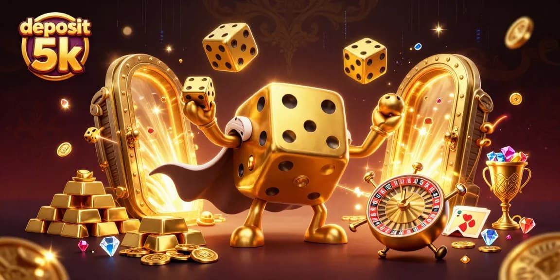 Engage in thrilling gameplay with deposit 5k at an extravagant online casino, featuring dazzling treasure elements.