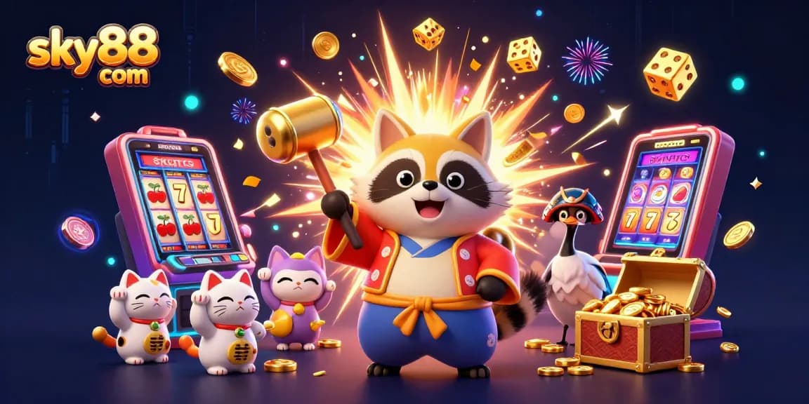 Spin the reels and win big at sky88 com with vibrant casino characters and exciting jackpot elements.