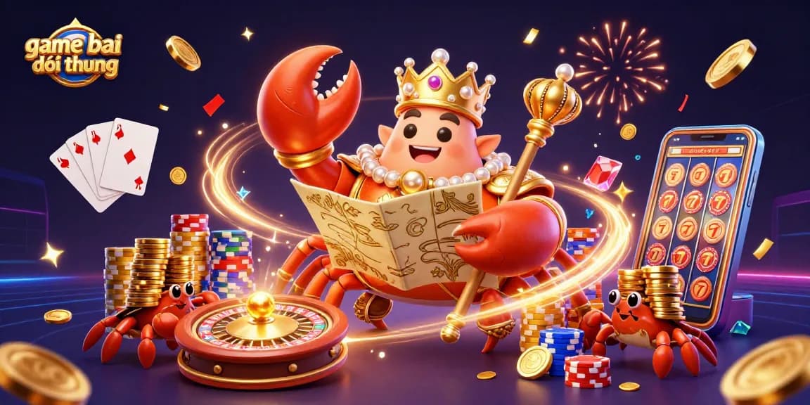 Experience game bai doi thuong with vibrant illustrations of casino elements and characters in action.