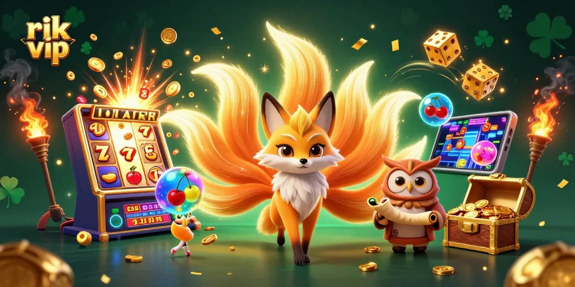 Experience the exciting gameplay at rik vip with the dynamic nine-tailed fox and vibrant symbols.