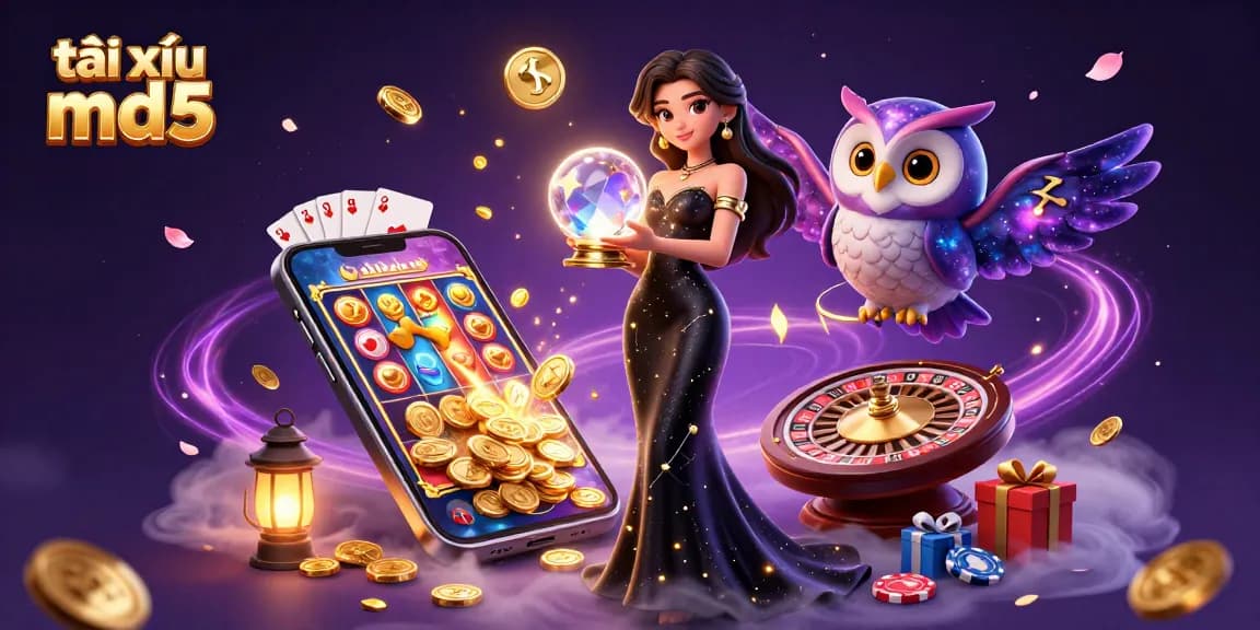 Spin the reels at tài xỉu md5 while enjoying a colorful, immersive casino experience with vibrant game elements.