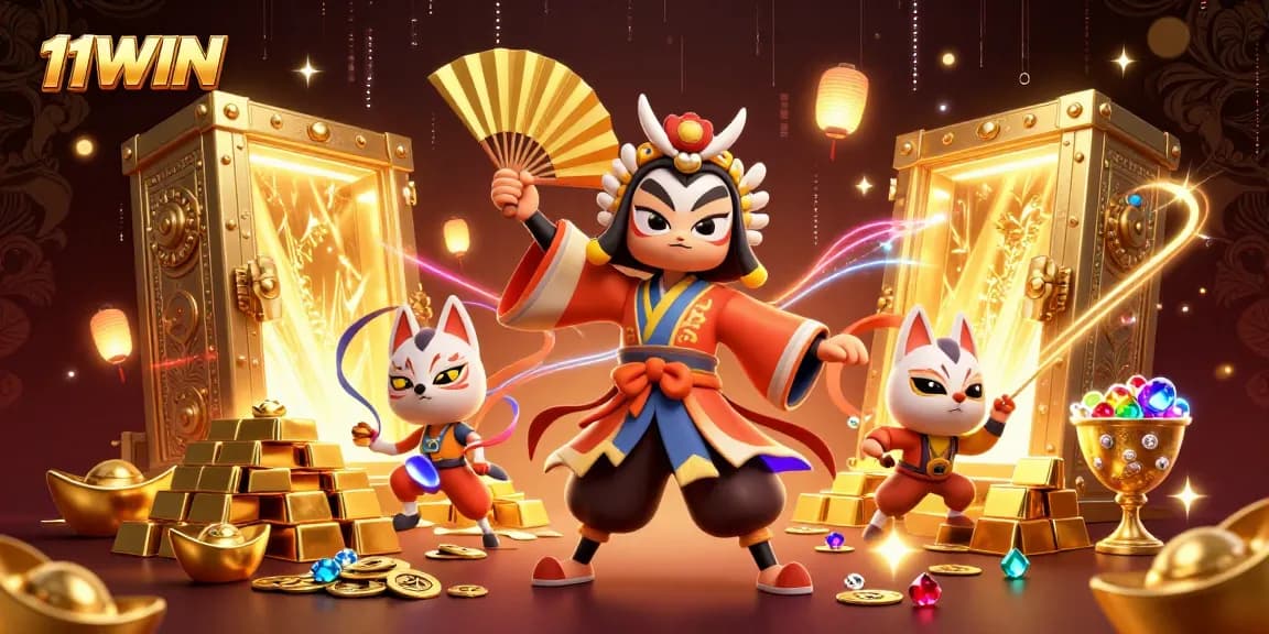 Experience thrilling gameplay in a vibrant scene with 11WIN's exciting casino elements.