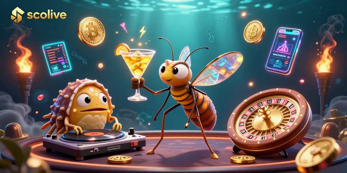 Socolive enhances the thrill of gambling with a vibrant scene featuring unique mascot creatures and engaging digital elements.
