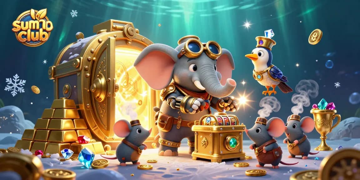 Experience thrilling gameplay at sumclub with a dazzling slot machine scene featuring charming steampunk characters.