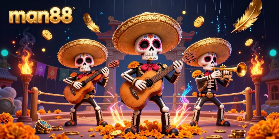 Join the vibrant man88 mariachi band in an exciting casino atmosphere with energetic gameplay elements.