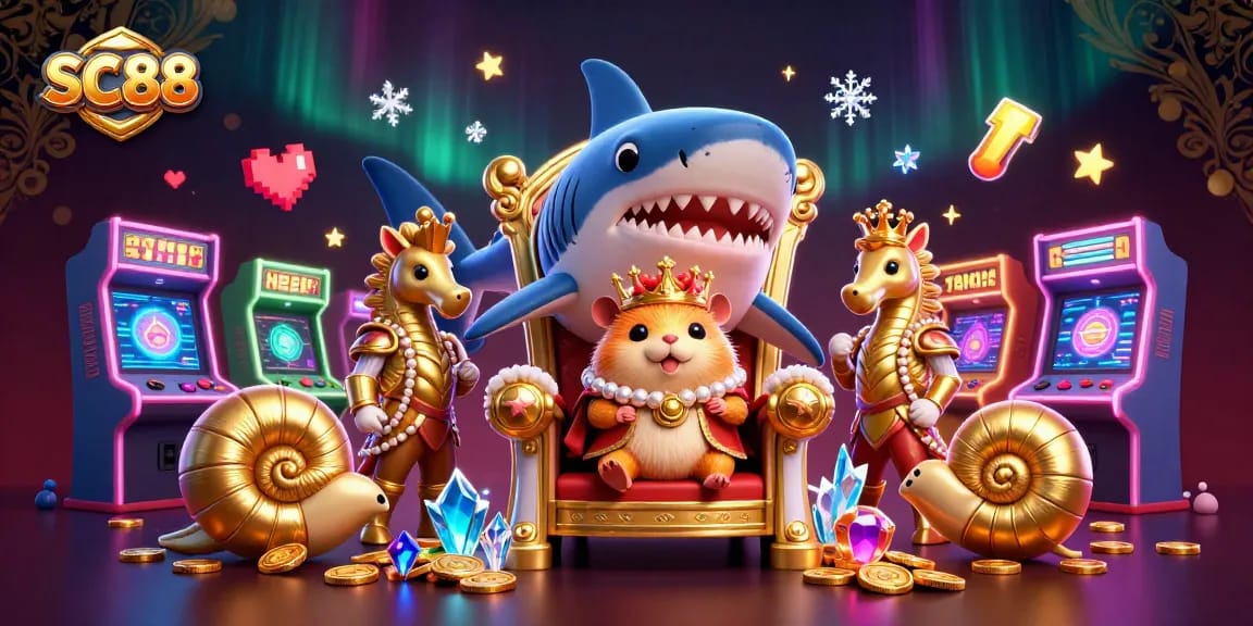 Experience thrilling entertainment at SC88 with a hamster king leading a vibrant casino adventure.