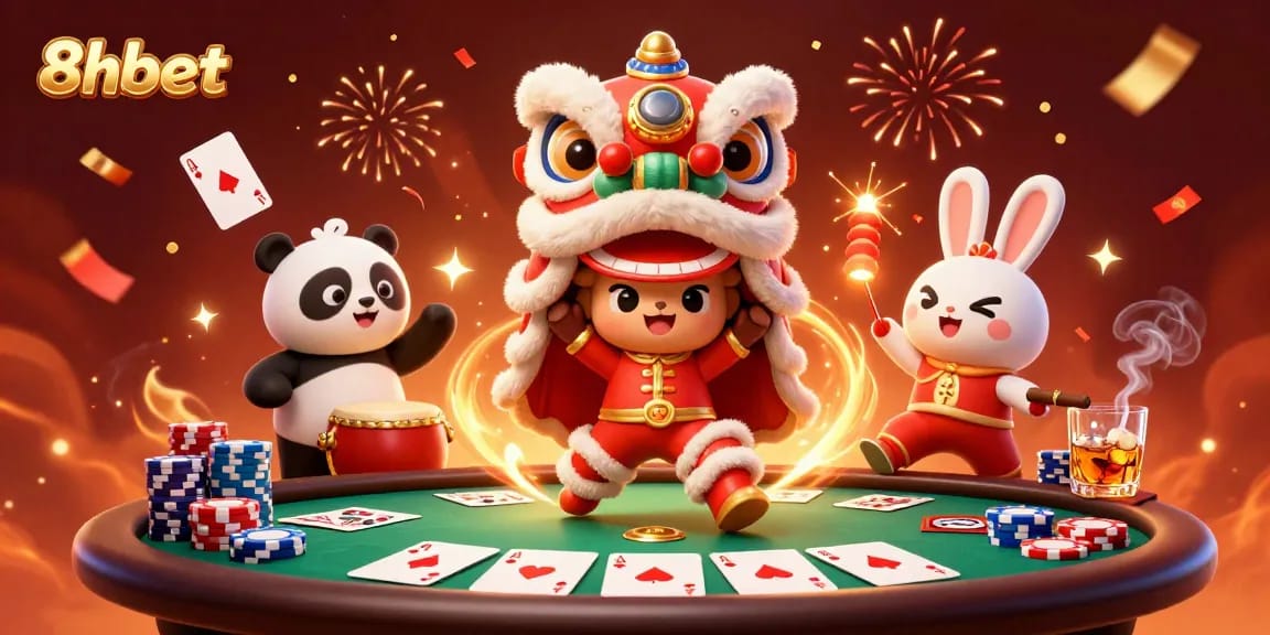Experience the excitement of 8xbet with vibrant casino elements highlighted in this dynamic illustration.