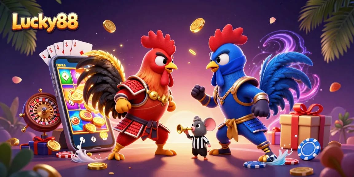 Engage in dynamic gameplay and win big with Lucky88's thrilling cockfighting action.