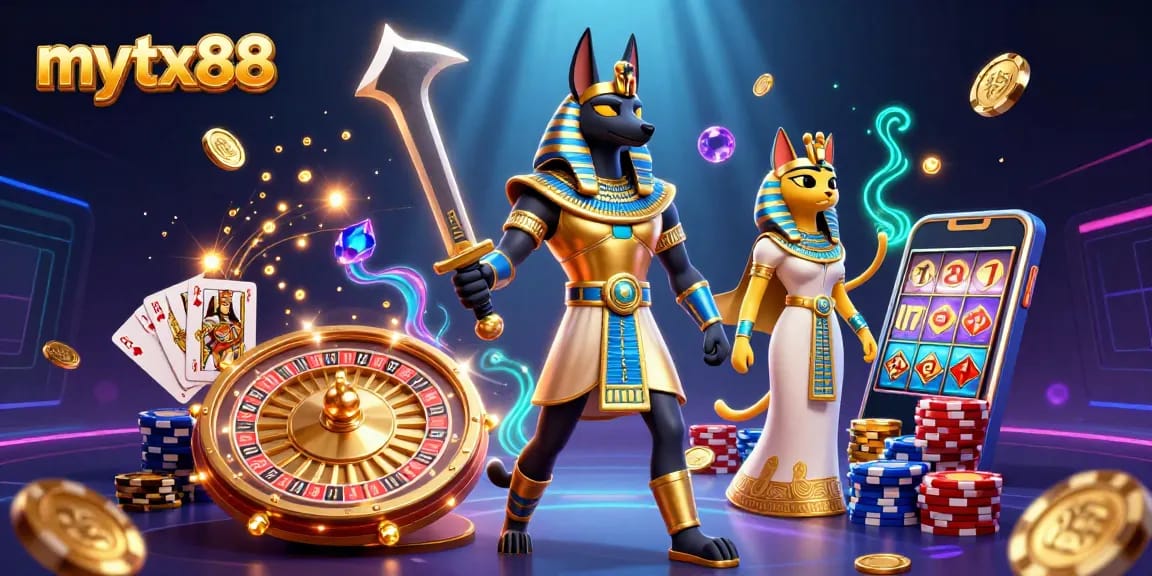 Experience vibrant gaming excitement with mytx88 through thrilling 3D casino illustrations.