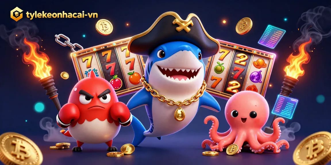 Engage with tylekeonhacai-vn through vibrant slots and dynamic characters in this delightful illustration.