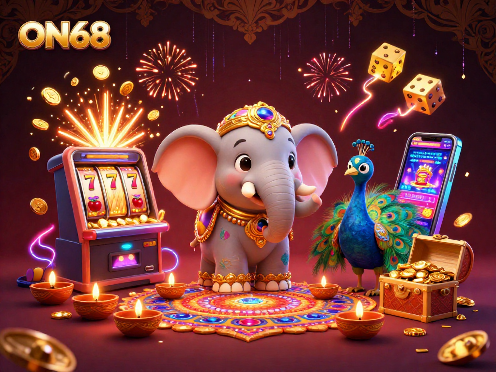 Experience exciting wins at ON68 with vibrant slot machines, lucky charms, and dynamic gameplay.