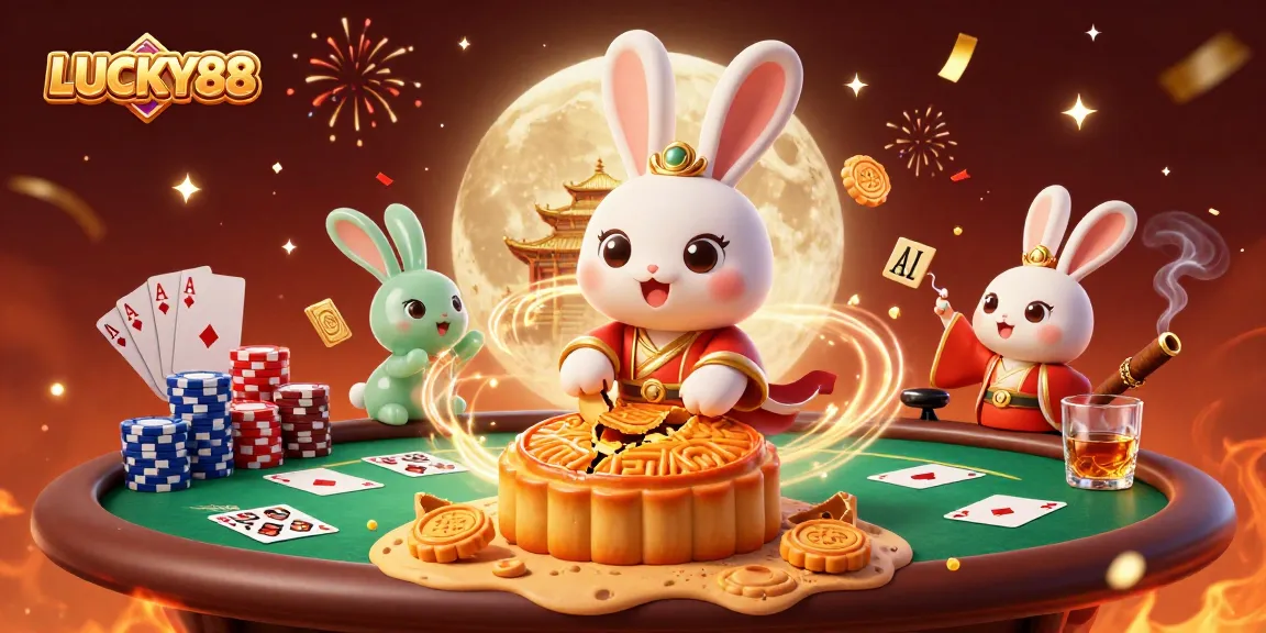 Engage with LUCKY88's vibrant online casino scene depicting joyous gambling celebration.