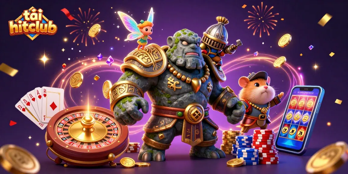 Experience the thrill of tải hitclub with magical characters and vibrant casino elements.
