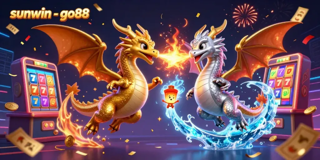 Experience the thrilling world of sunwin - go88 with vibrant slot machines featuring golden dragons.