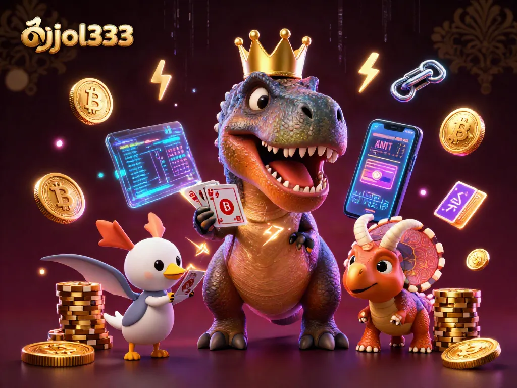Engage in thrilling gameplay at ojol333 with vibrant characters in a dynamic casino scene.