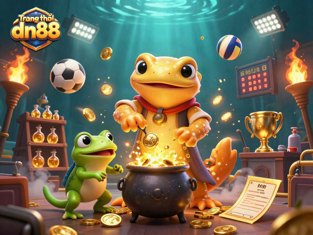 Engage with Trang chủ dn88's exhilarating games featuring a golden salamander alchemist.