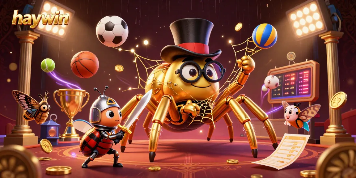 Experience the thrill of haywin as the golden tarantula weaves excitement in a vibrant casino scene.
