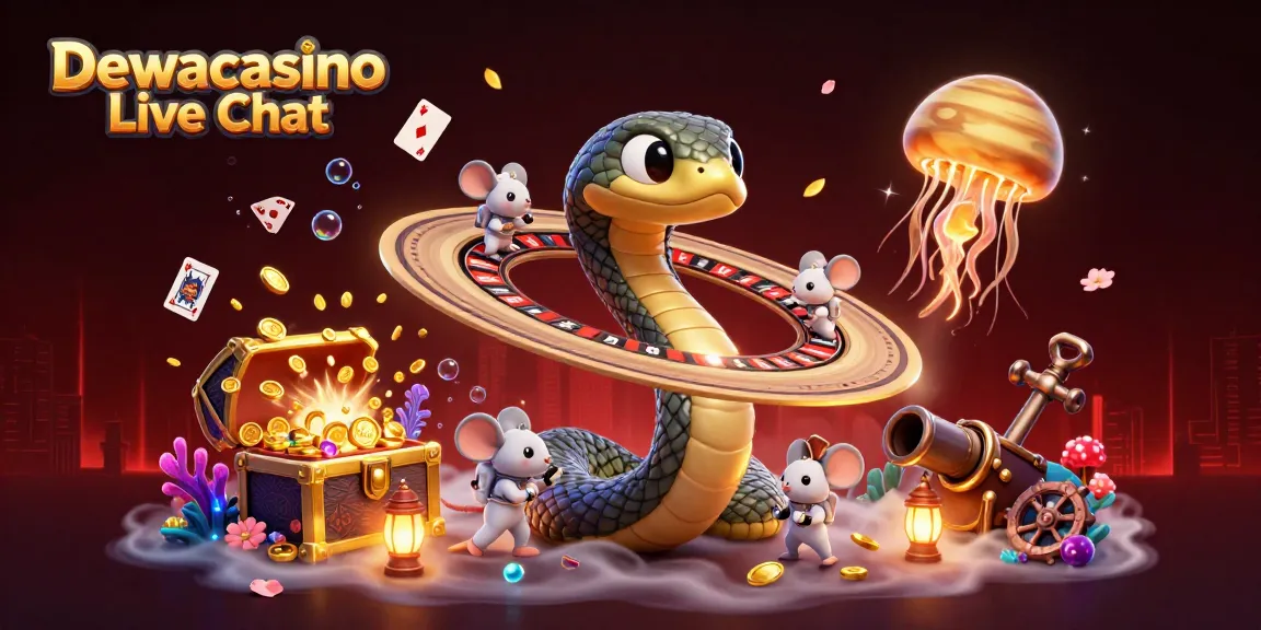 Engage with Dewacasino Live Chat for a thrilling gaming experience surrounded by a cosmic casino atmosphere.