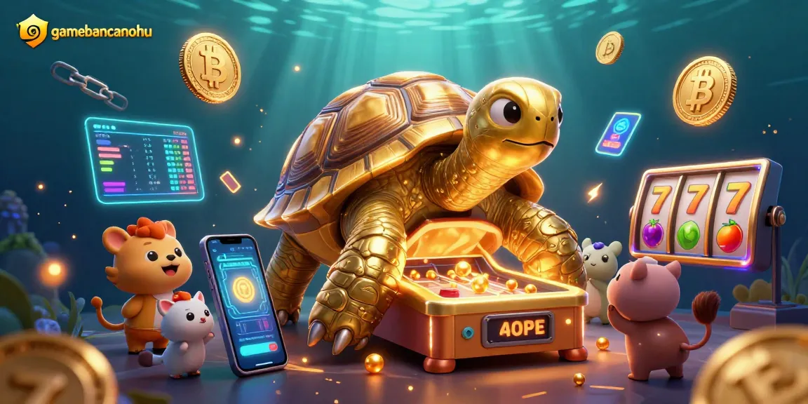 Engage in the thrilling gamebancanohu experience with colorful slot reels and a fun tortoise arcade.