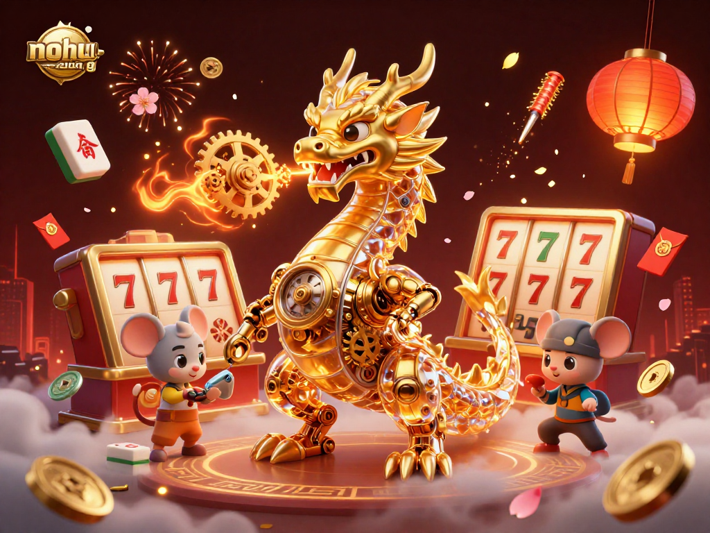 Experience the thrilling gameplay of nohu-ring with a magical dragon and rich casino elements.