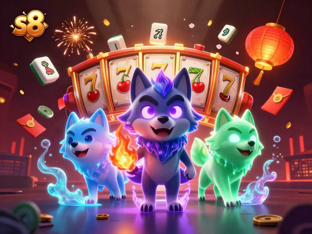 Engage with the thrilling casino gaming experience at s8 featuring dynamic 3D wolves and vibrant slots.