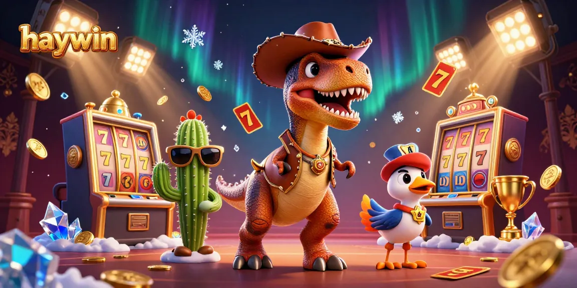 Experience thrilling gameplay at haywin with 3D characters and vibrant casino elements.
