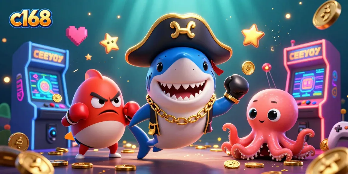 Play exciting casino games at c168 with vibrant characters and elements in a rich 3D environment.
