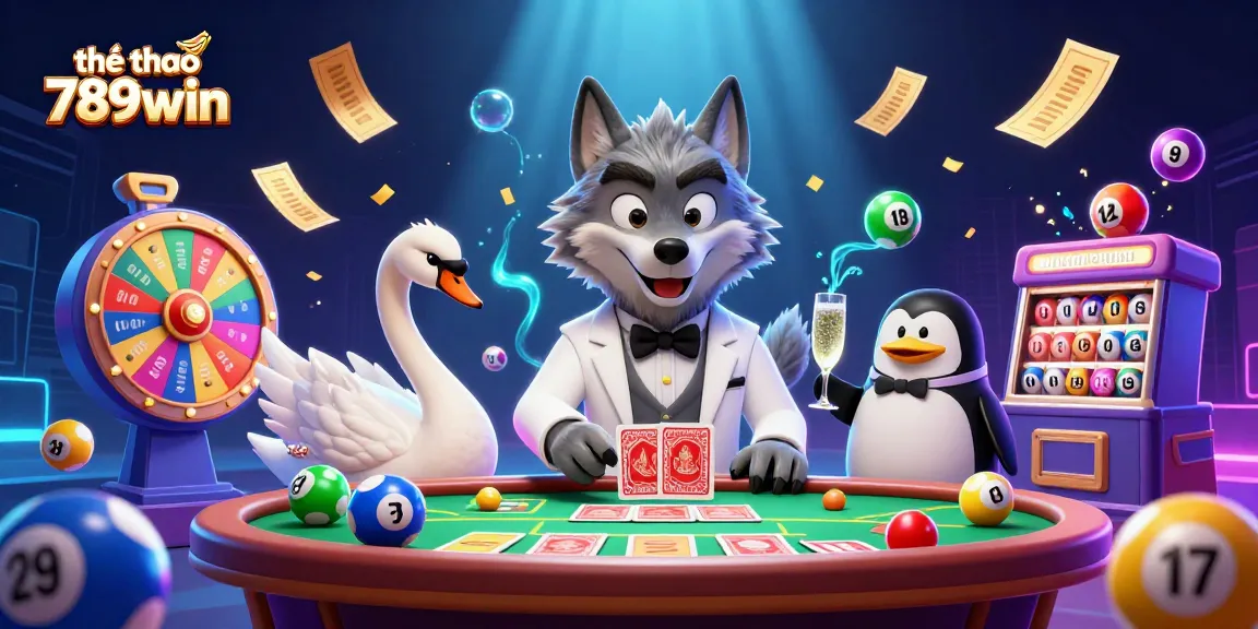 Experience the thrill of thể thao 789win with vivid cartoon characters, sports balls, and betting excitement.
