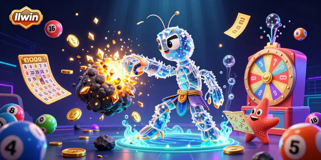 Experience the thrill of winning big with llwin’s dynamic gaming illustrations featuring a vibrant galactic theme.