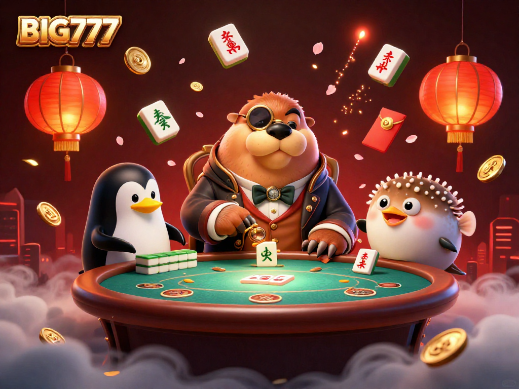 Engage with BIG777 at an underwater poker table featuring quirky characters and vibrant casino elements.