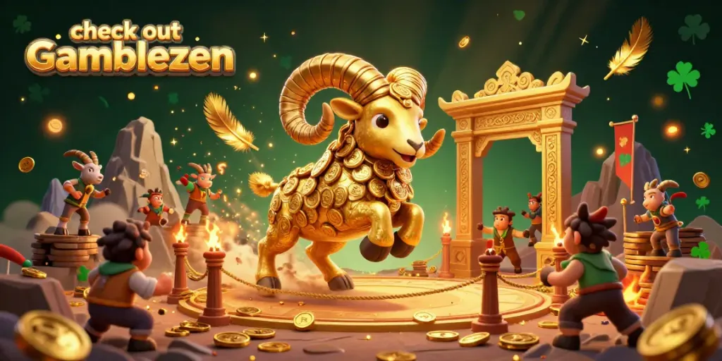 Experience thrilling gameplay and check out Gamblezen's exciting slot games surrounded by vibrant cash elements.
