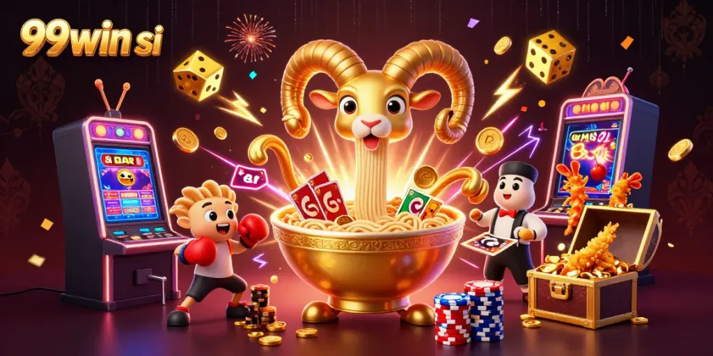 Engage in exciting gameplay with 99win si featuring a colorful array of casino elements and characters.