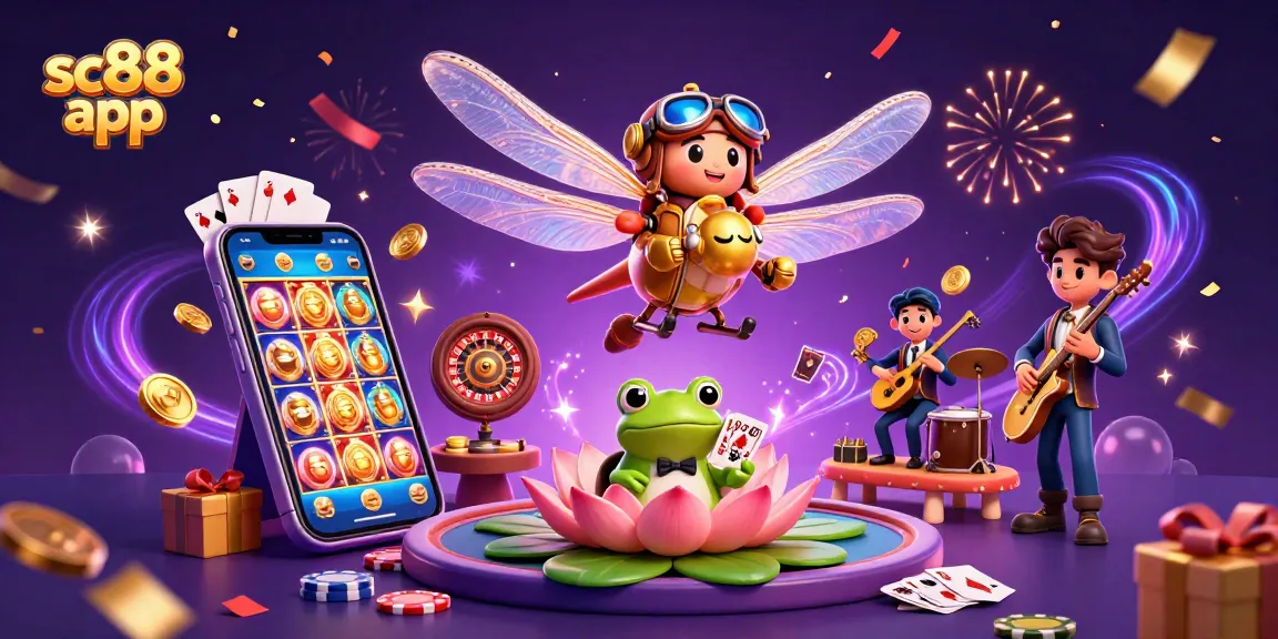 Experience the excitement with the sc88 app at a vibrant lily pad casino.
