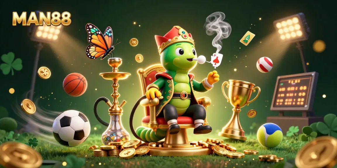 Engage with MAN88's gaming universe featuring vibrant casino elements and characters.