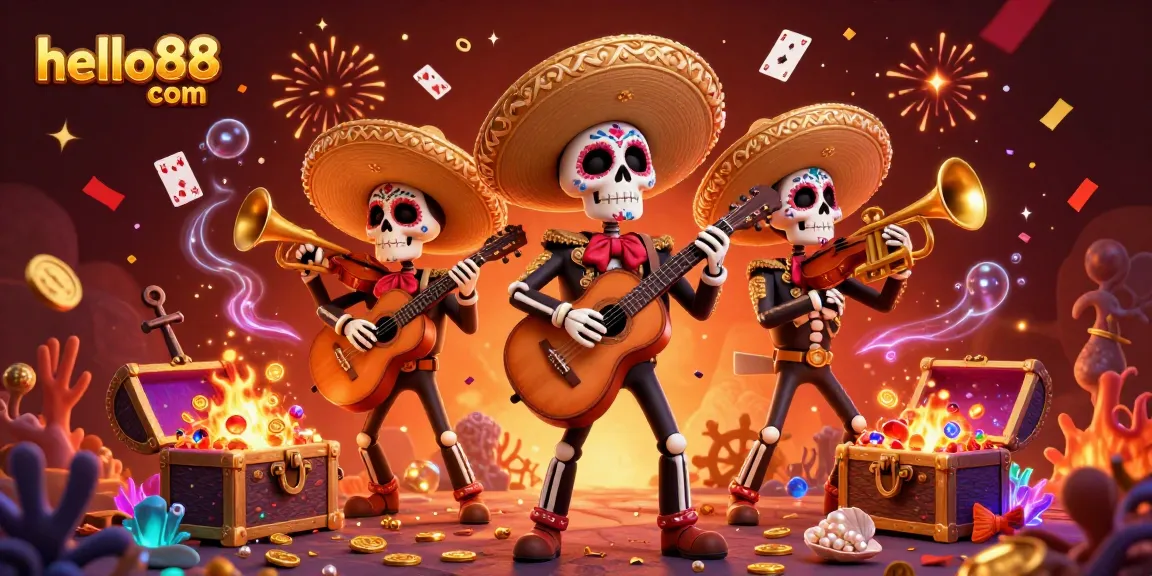 Experience the excitement of gambling with the vibrant hello88 com mariachi band amidst rich casino elements.