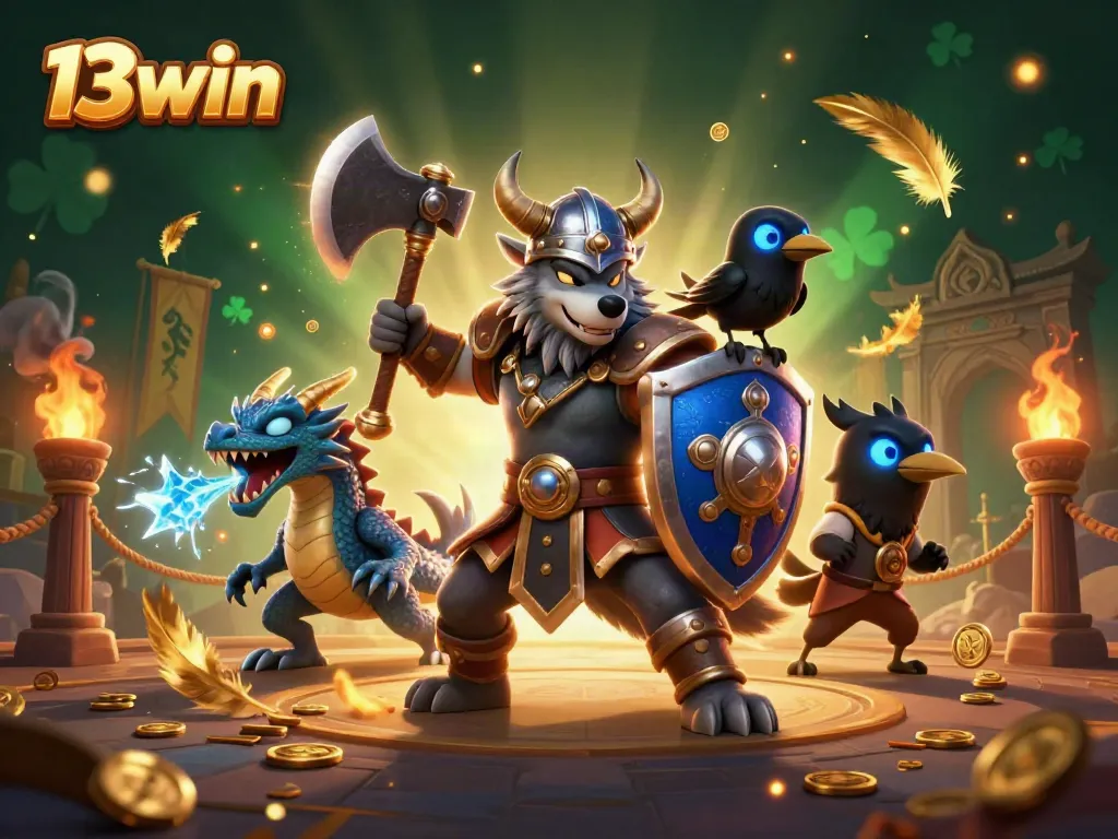 Engage with exciting games through 13win's dynamic casino scene featuring heroes and treasures.