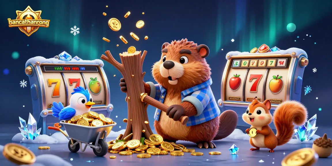 bancathanrong awakens slots excitement with a beaver, bird, and squirrel winning coins.